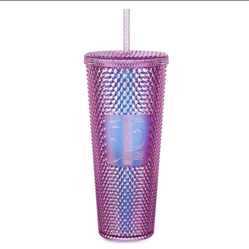 🆕 WDW Walt Disney World Starbucks 50th Anniversary Pink Tumbler Straw 2021